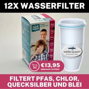 12x AzurAqua® Wasserfilter